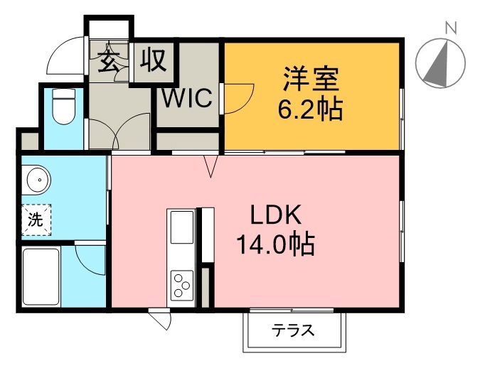 シャーメゾン　莉Ⅰ 103号室 間取り