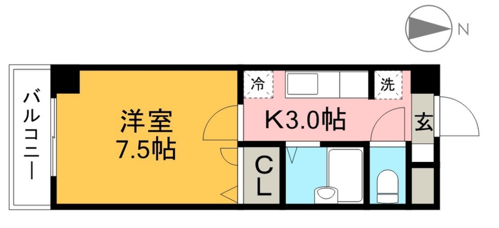 ＣＲＡＹ４（クレヨン） 302号室 間取り