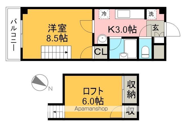 グランドムール高須 303号室 間取り