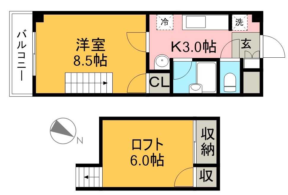 グランドムール高須 303号室 間取り