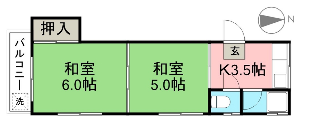 コーポゆり 301号室 間取り
