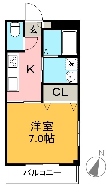 Ｓｈｅｌｌｙ　Ａｐａｒｔｍｅｎｔ 301号室 間取り