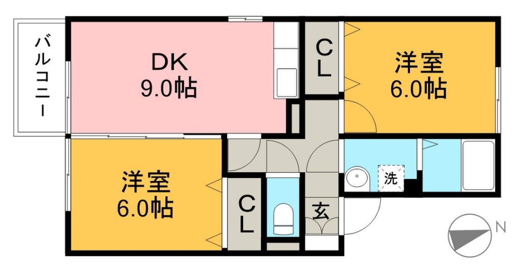 カーサ　ｏｄｅｎ 205号室 間取り