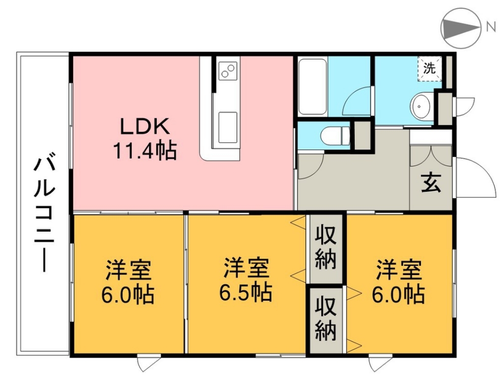 ロマネコンティ２４ 401号室 間取り
