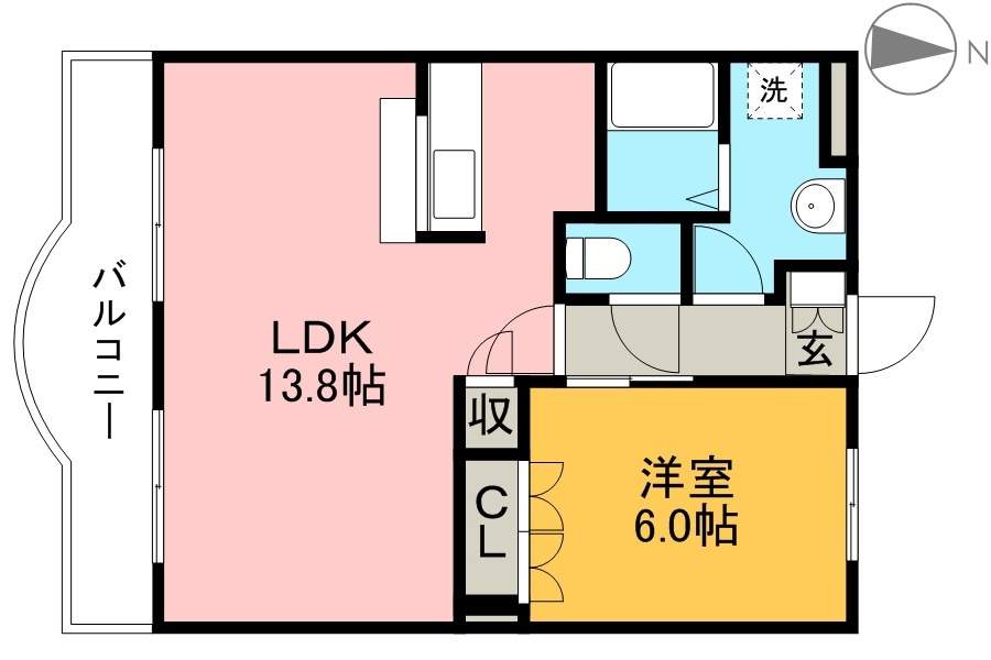 ディアベルジュⅡ 303号室 間取り