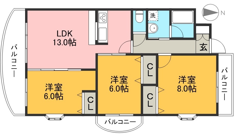 ガーデンシティーⅢ 401号室 間取り