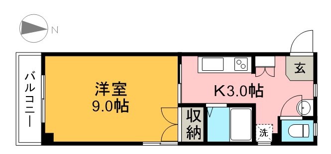 マンションつくし野 205号室 間取り