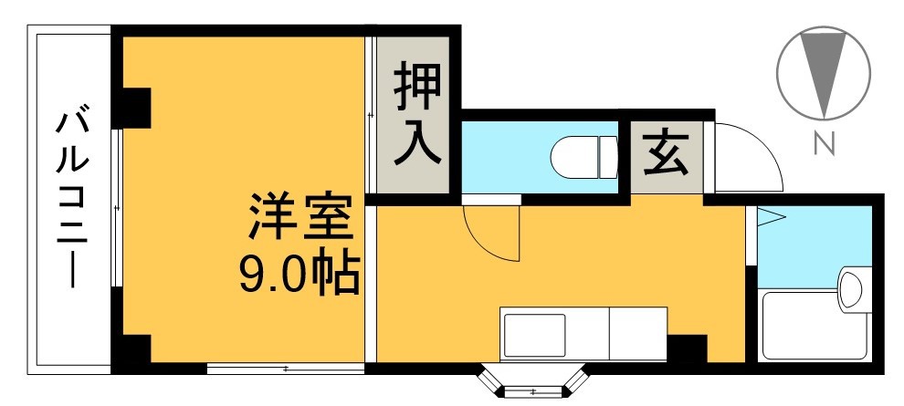 ブライトハウス 103号室 間取り