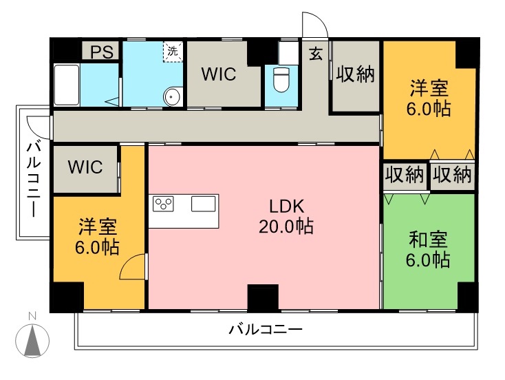 みつばちレジデンス 903号室 間取り
