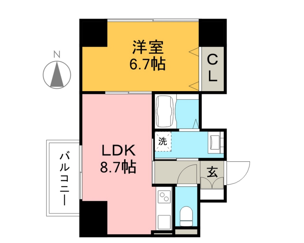 高知駅スクエア 701号室 間取り