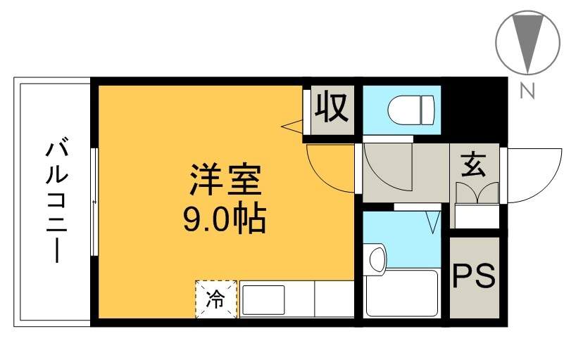 アスターハウス新本町 303号室 間取り