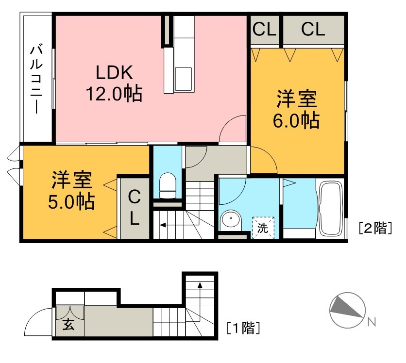 セジュールウィット 205号室 間取り