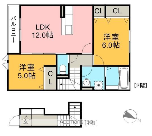 セジュールウィット 205号室 間取り