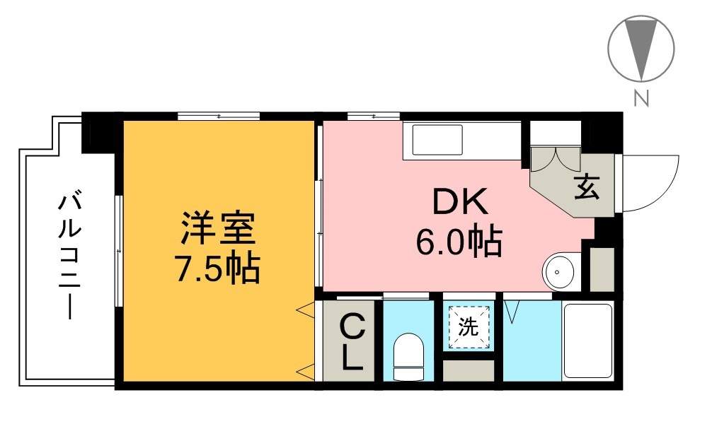 ハイツＯＺＵ城北 202号室 間取り