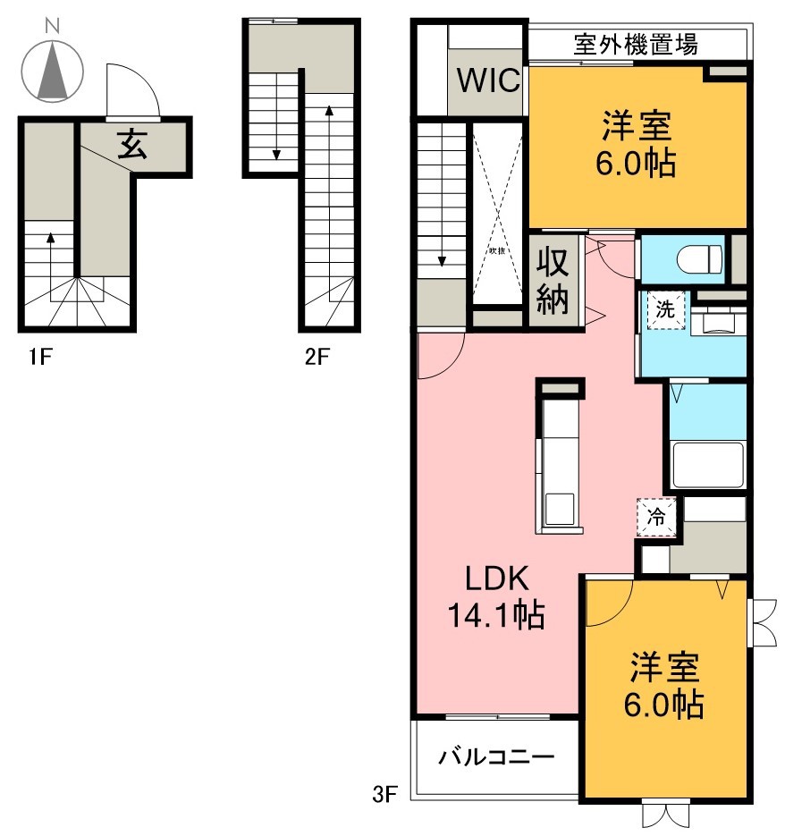 イースト・ケイ 301号室 間取り
