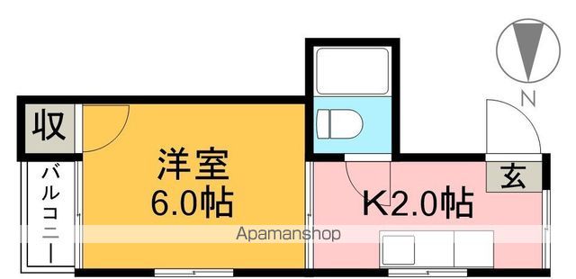 トマトハウスⅡ 202号室 間取り