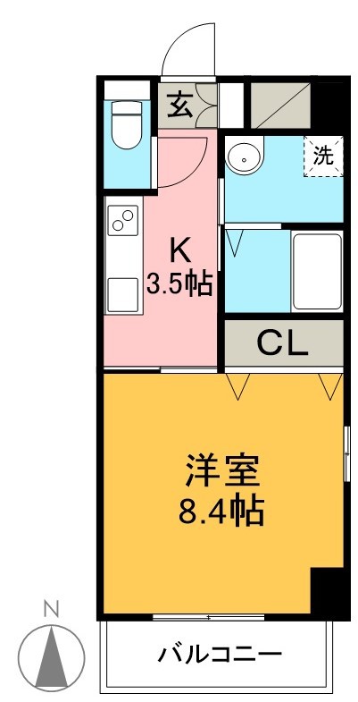 Ｍａｒｅ（マーレ） 404号室 間取り