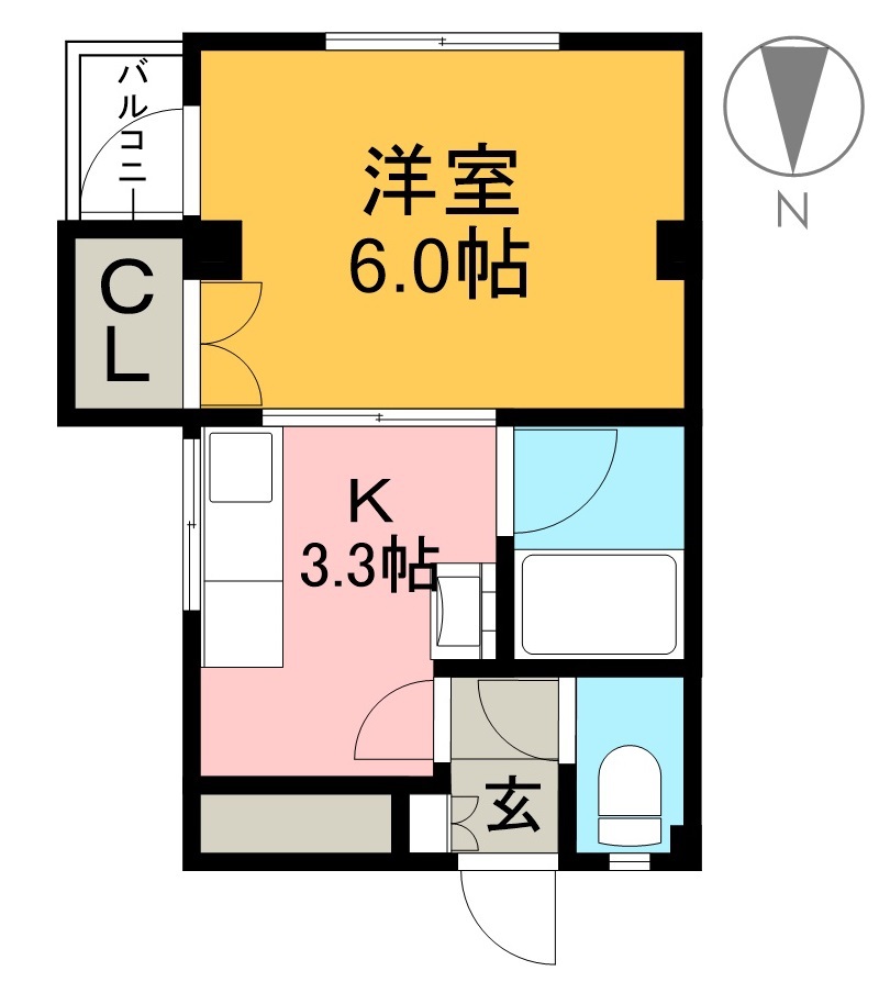 ＳＩＮＡ－ＪＹＵＲＩＭＥ　Ｌａ’Ｖｉｅプラス 301号室 間取り