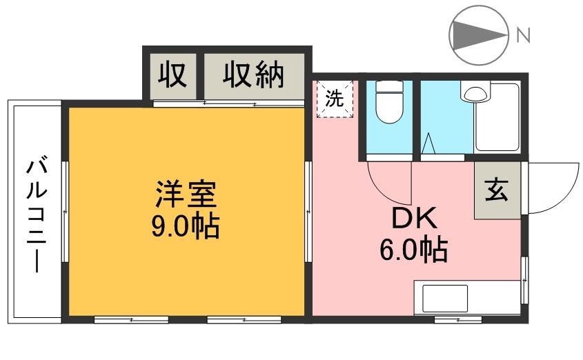 アベニール 201号室 間取り