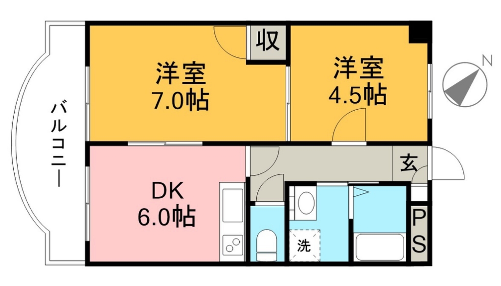 カームリヴ 303号室 間取り