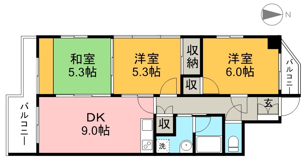 レジデンツアハト 401号室 間取り