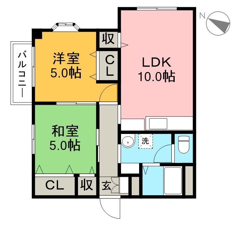 ムーンハウス 301号室 間取り