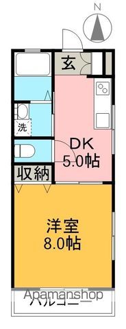 カーサブライト 203号室 間取り