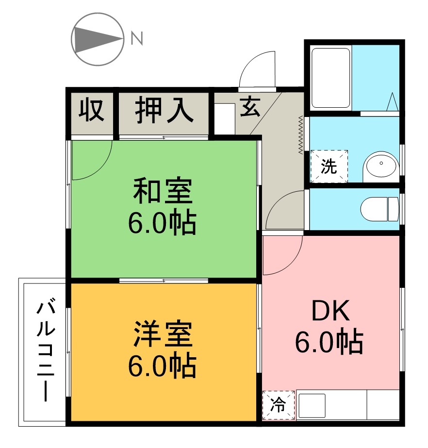 フレグランス宮本 202号室 間取り