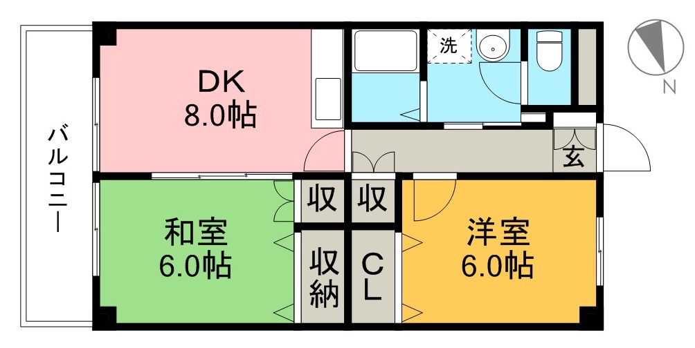 コーポレッドハット 302号室 間取り