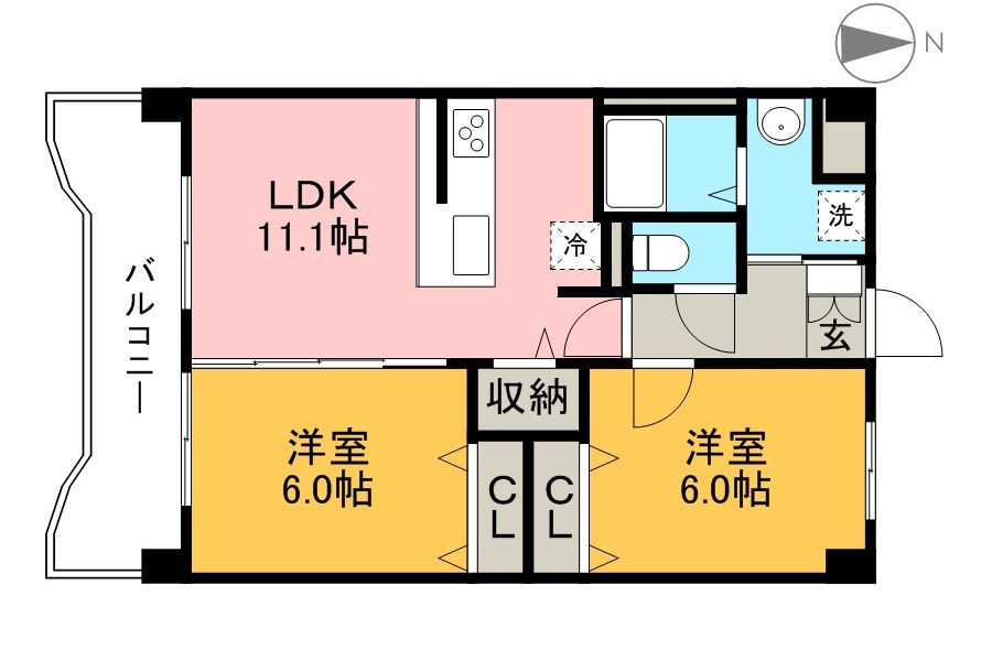レイクサイドガーデン緑ヶ丘 302号室 間取り