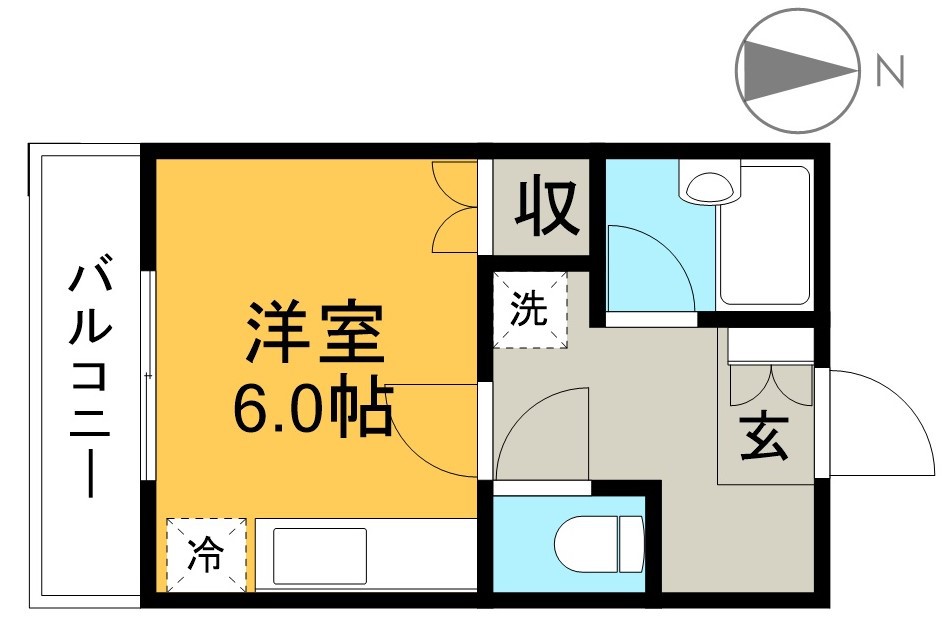 荒川ハイツ 301号室 間取り