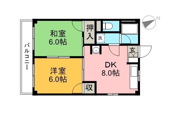 スカットハイツ 205号室 間取り