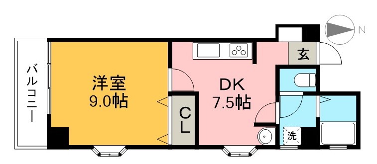 マチレス若松 701号室 間取り