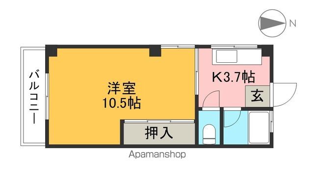 フローラルハウス 302号室 間取り