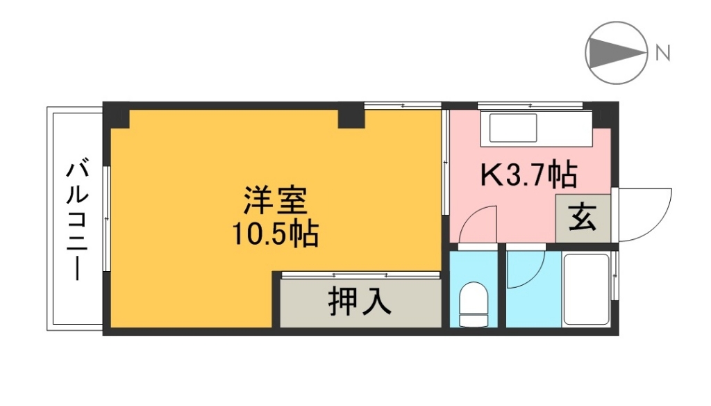 フローラルハウス 302号室 間取り