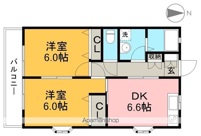 Ｓｕｎ　Ｈｅｉｇｈｔｓ　南久万 202号室 間取り