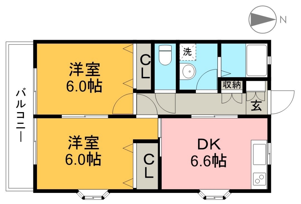 Ｓｕｎ　Ｈｅｉｇｈｔｓ　南久万 202号室 間取り