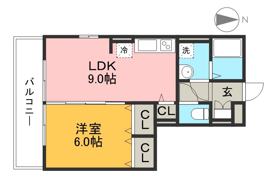 コンフォート 302号室 間取り