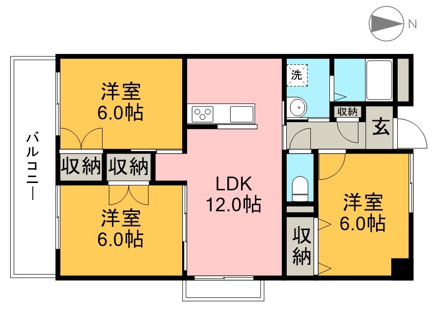 第一レジデンス 201号室 間取り