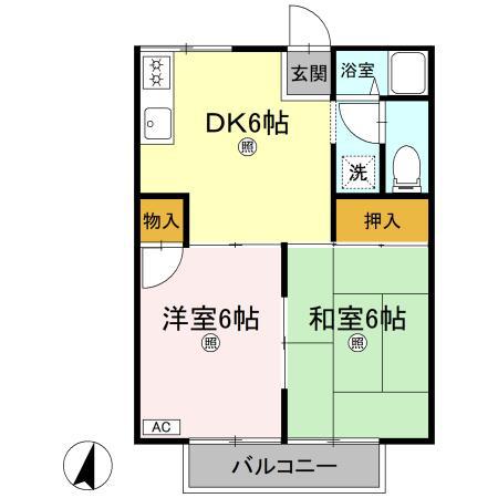 プレジール町田 202号室 間取り