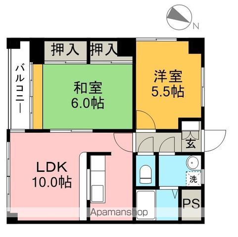 ヴィラージュ航洋 101号室 間取り