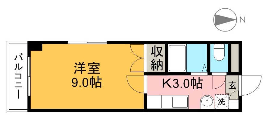 コーポオリエンタル 105号室 間取り