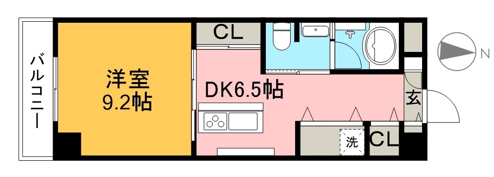 ＦＯＵＲ　ＳＥＡＳＯＮＳ 4C号室 間取り
