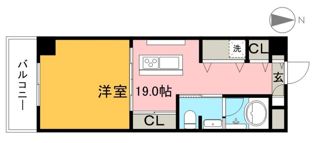 ＦＯＵＲ　ＳＥＡＳＯＮＳ 3D号室 間取り