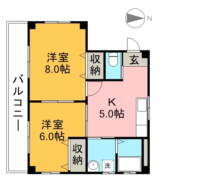 北村ビル 2F号室 間取り