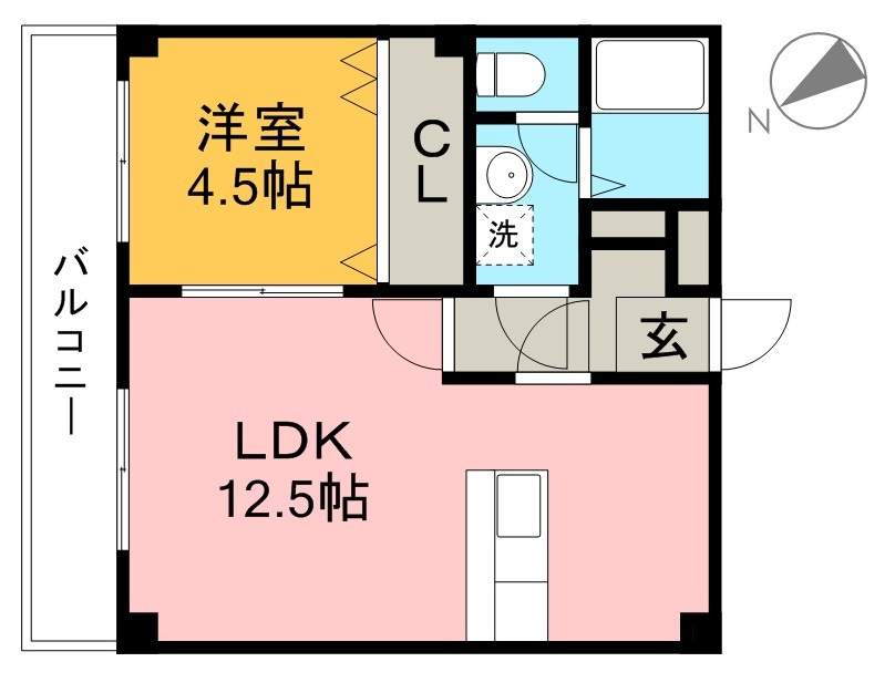 グランパレスパゴダ 411号室 間取り