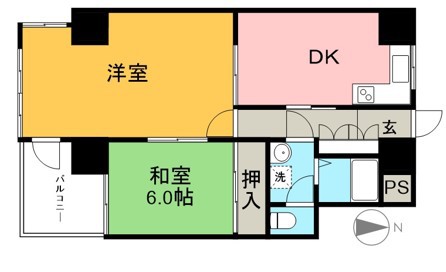 住友ハイツ 501号室 間取り