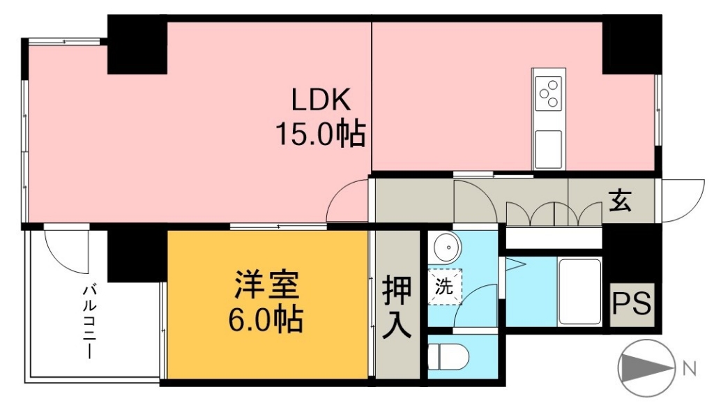 住友ハイツ 701号室 間取り