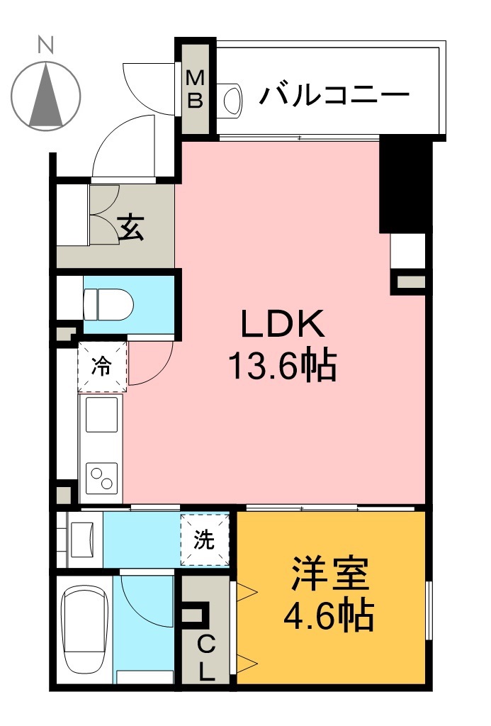 ビ・ウェル京町 205号室 間取り