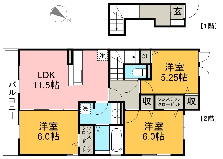 ミルパーチェ 201号室 間取り
